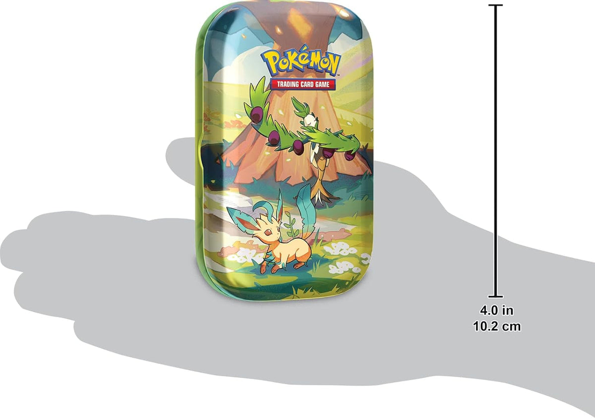 TCG: Vibrant Paldea Mini Tin – Arboliva & Leafeon (2 Booster Packs, 1 Sticker Sheet)