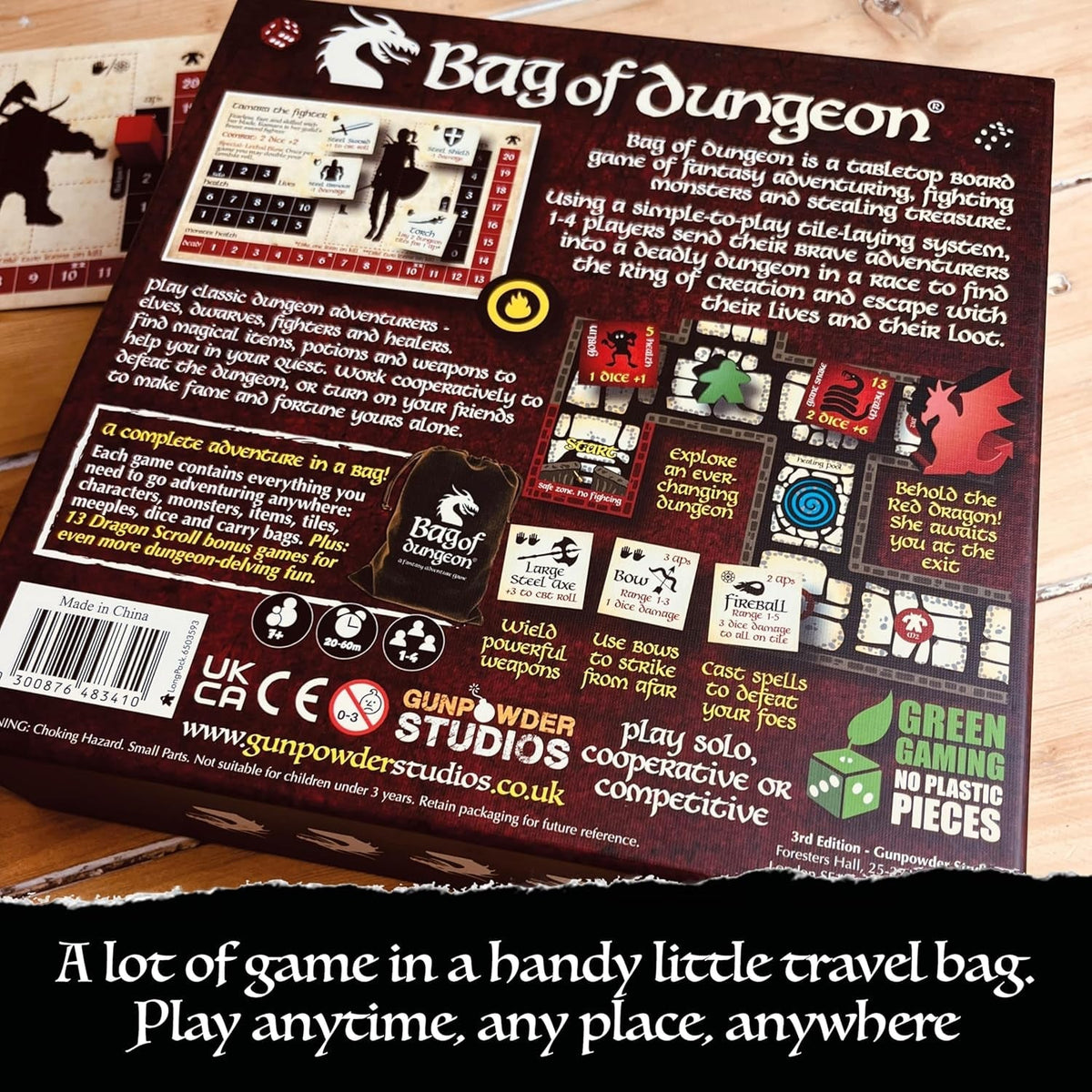 Bag of Dungeon - a Popular Fantasy Crawler Adventure Board Game | Enter the Dragon'S Lair | 1-4 Players | Age 7+ | Simple-To-Play | Family Games | Tabletop RPG | Classic Dnd Style Gaming | 3Rd Edition
