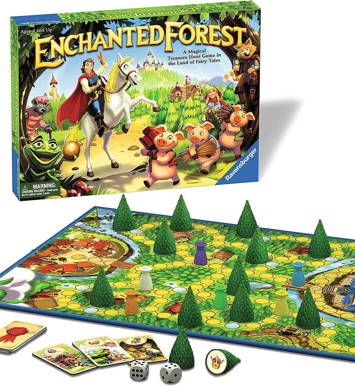 Enchanted Forest Classic Family Board Game for Kids Age 4 Years and up - 2 to 4 Players - Magical Treasure Hunt