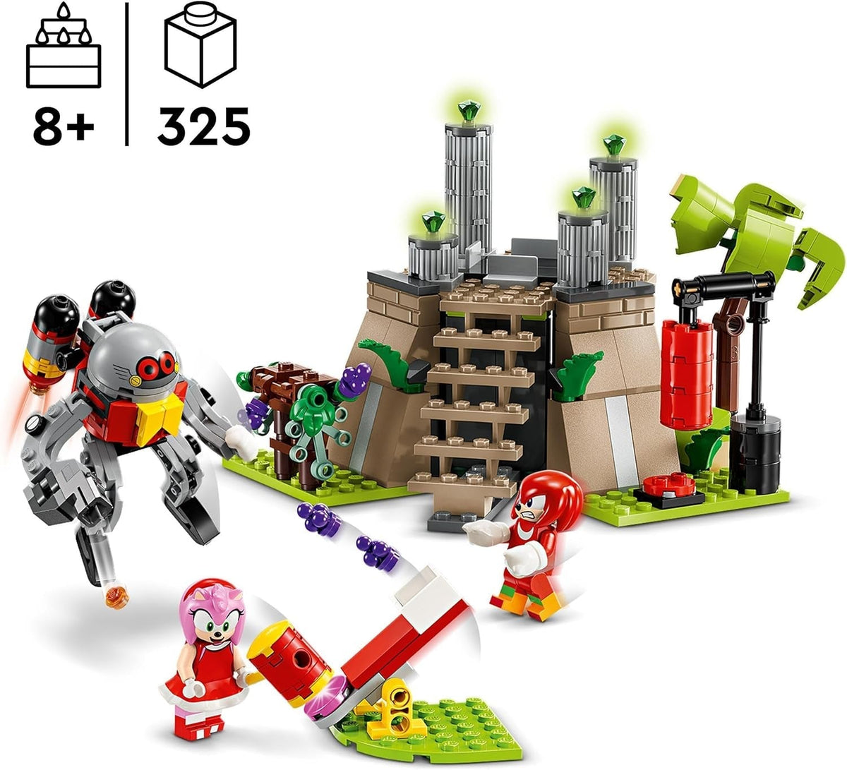 Sonic the Hedgehog Knuckles and the Master Emerald Shrine Video Game Collectible Toy for Kids, Gamer Gift, Adventure Building Set for 8 plus Year Old Boys and Girls 76998