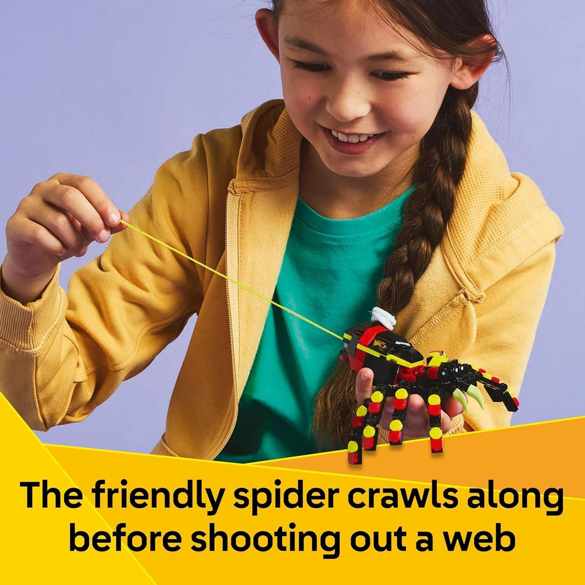 Creator 3In1 Wild Animals: Surprising Spider Toy - Transforms into a Scorpion Figure or a Snake - Building Set for Nature-Loving 7+ Year Old Boys & Girls - Creative Birthday Gift - 31159