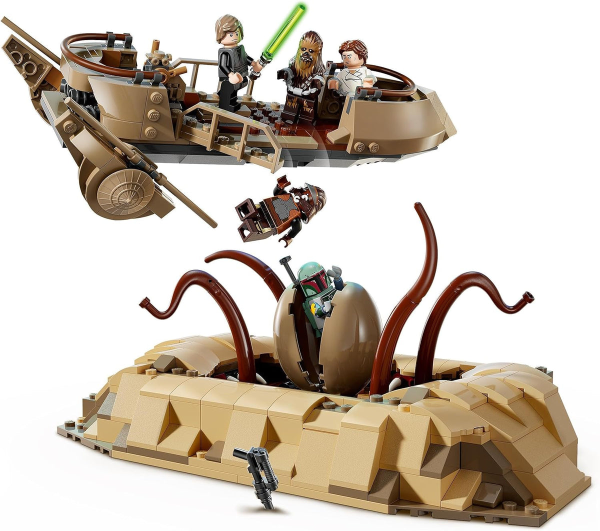 Star Wars: Return of the Jedi Desert Skiff & Sarlacc Pit, Vehicle Building Toy Set for 9 plus Year Old Boys & Girls, Features 6 Minifigures Including Luke Skywalker, Gift for Kids and Fans 75396