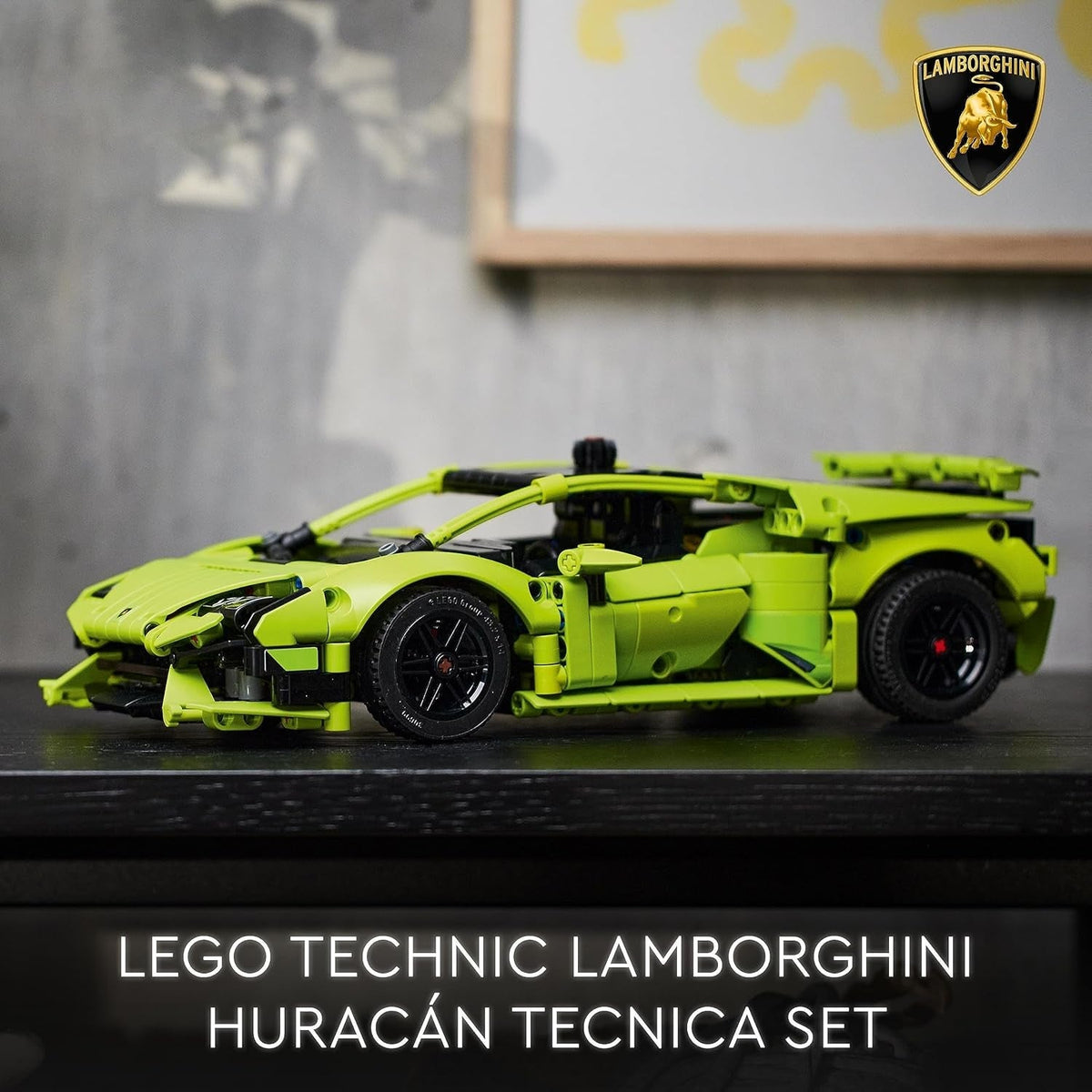 Technic Lamborghini Huracán Tecnica Toy Car Model Kit, Racing Car Building Set for 9 plus Year Old Kids, Boys, Girls and Motor Sport Fans, Collectible Gift Idea 42161