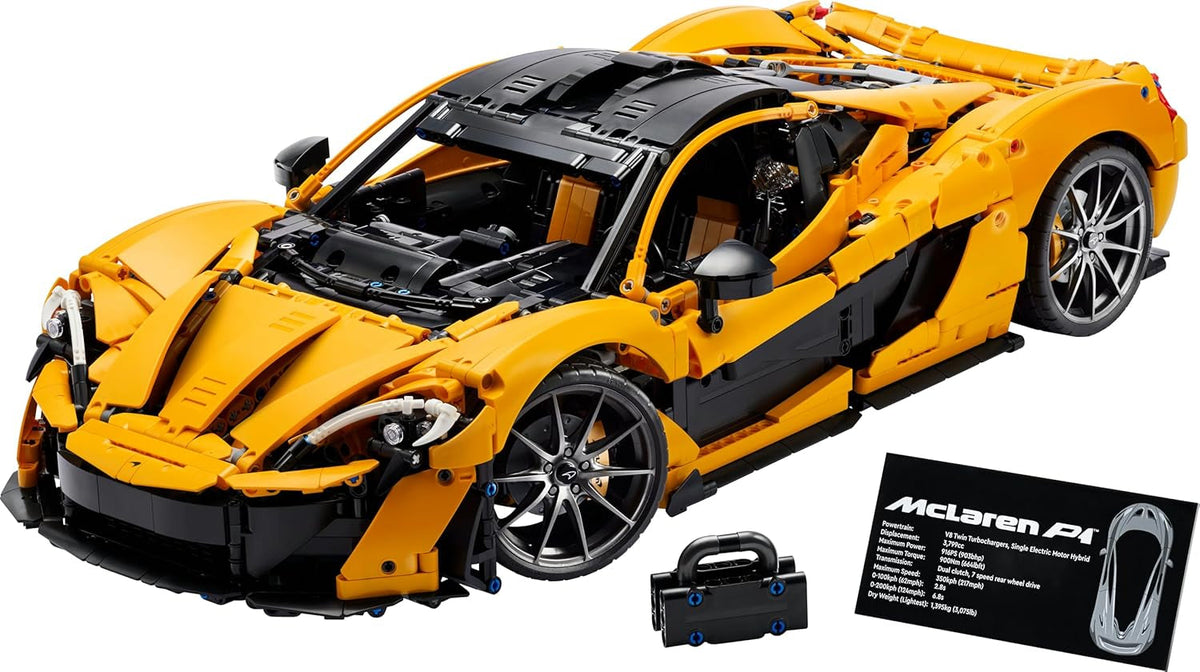 Technic Mclaren P1 Hypercar Building Set, Scale Model Car Kit for Adults to Build, Collectible Vehicle with V8 Piston Engine and 7-Speed Gearbox, Gift for Men, Women, Him or Her 42172