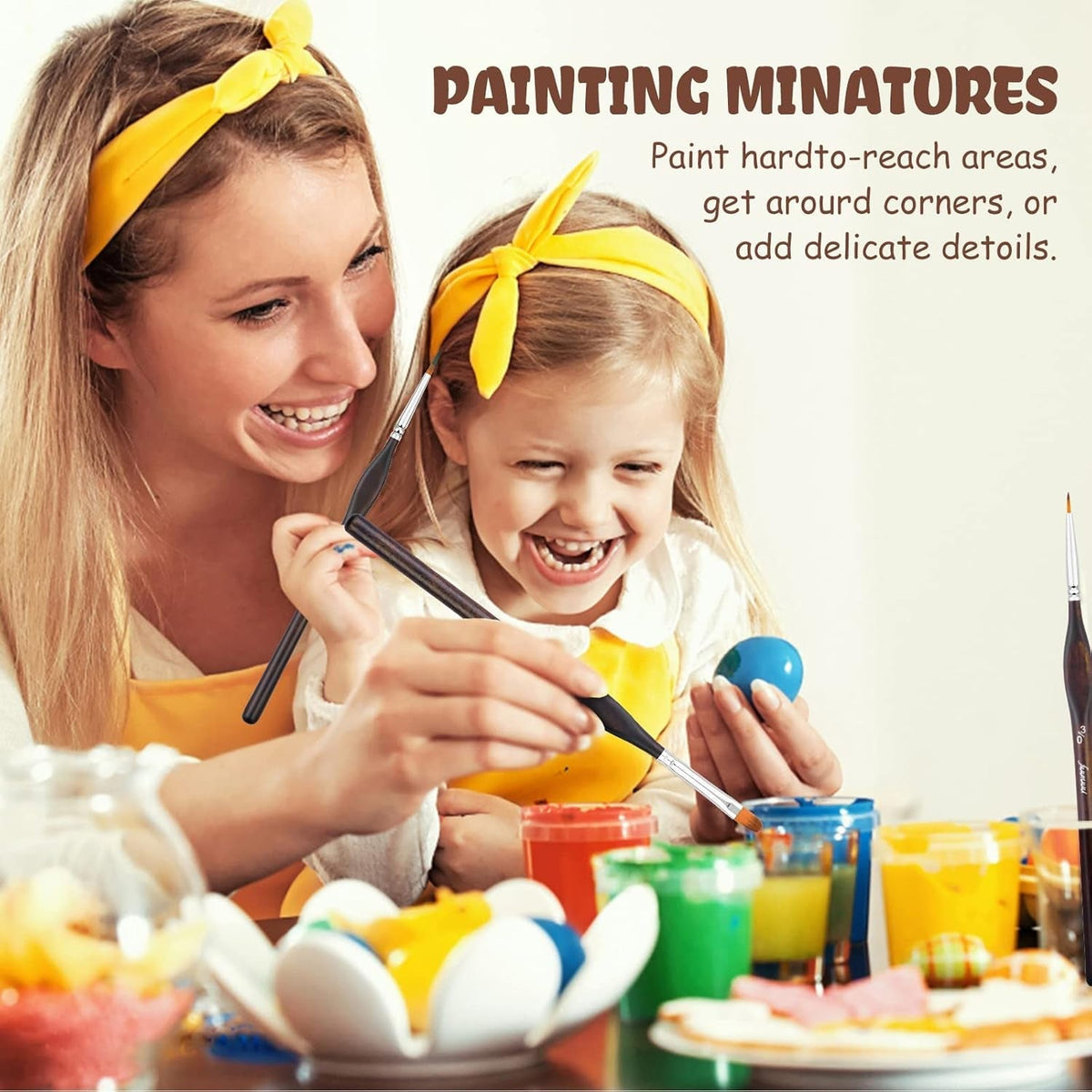 Detail Paint Brush Set-11Pcs Fine Paint Brushes,Miniature Micro Paint Brushes for Miniature Figure,Model Painting,Fine Detailing,Art Painting