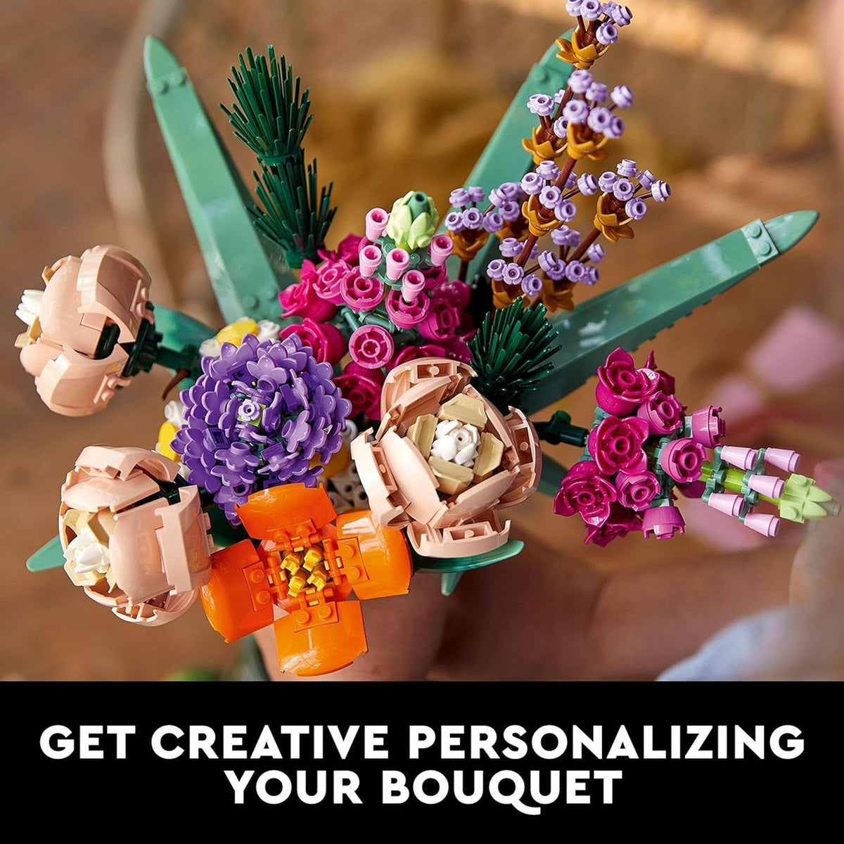 Botanicals Flower Bouquet - Artificial Flowers Set for Adults Incl. Roses, Snapdragons, Poppies, Asters & Daisies - Home Decor Gift for Valentine'S Day - Botanical Collection - 10280