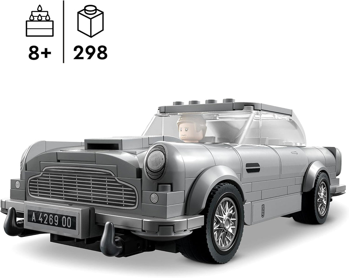 76911 Speed Champions 007 Aston Martin DB5 James Bond Replica Toy Car Model Kit Kids with Minifigure, No Time to Die Movie Collectible Set