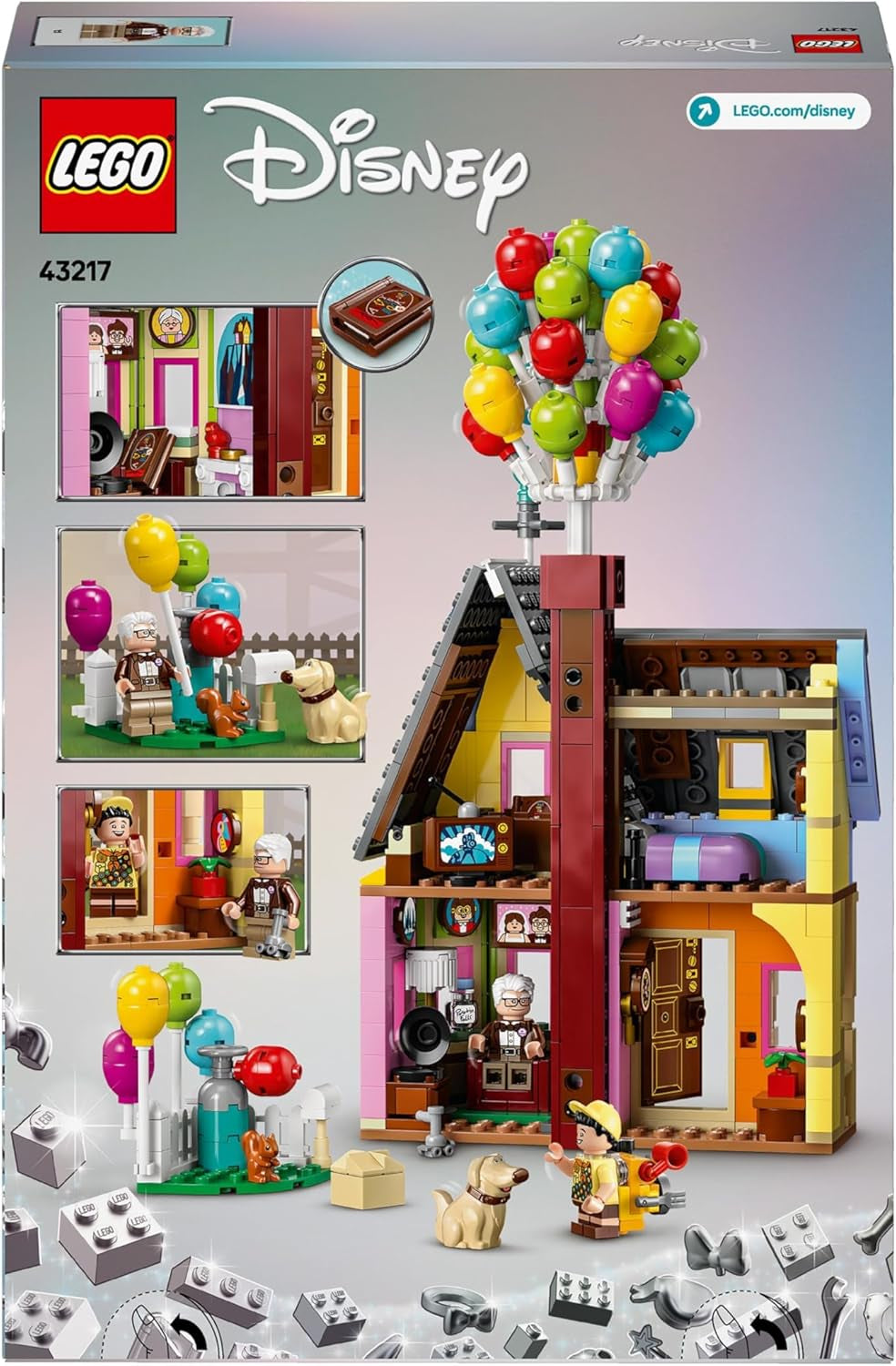Disney and Pixar ‘Up’ House Buildable Toy with Balloons, Carl, Russell and Dug Figures, Collectible Model Set, Iconic Gift Idea for Kids, Girls & Boys 43217