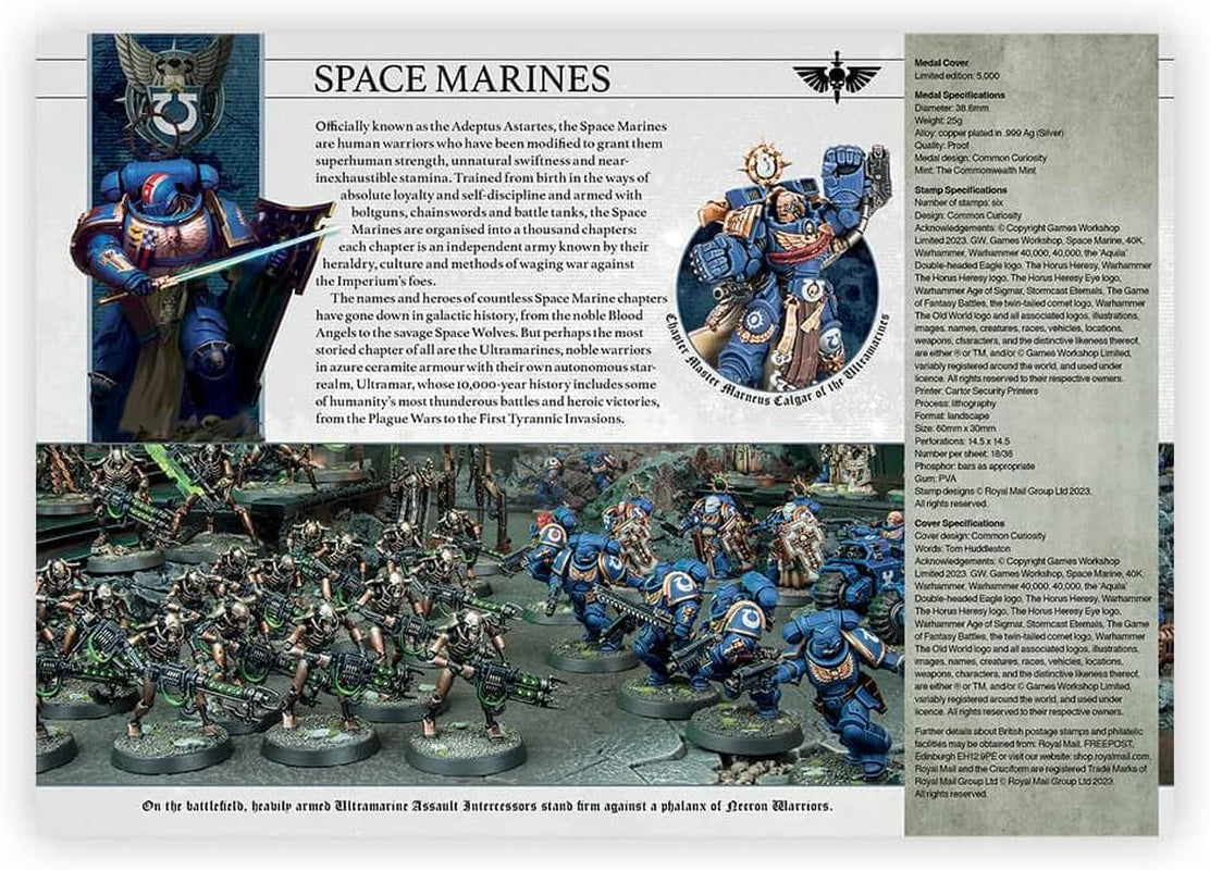 Official Limited Edition Warhammer 40,000 Medal Cover by .