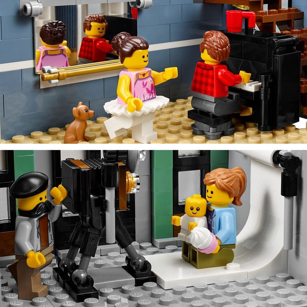 10255 Creator Assembly Square Set, Massively Modular Model Building Kit with Shops, Roof Terrace, 8 Minifigures and Much More, for Ages 16 Plus
