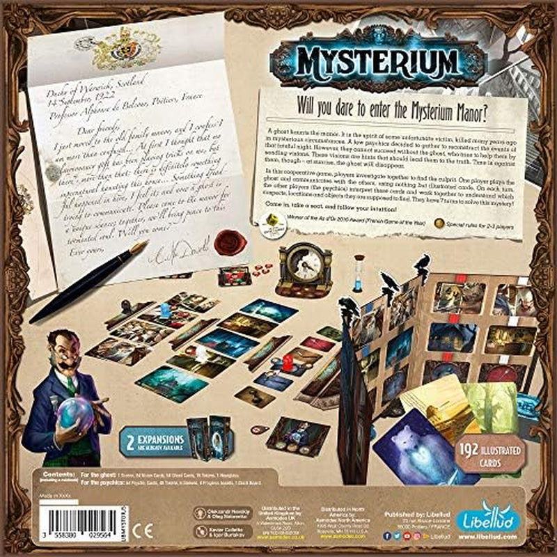 | Mysterium Board Game (Base Game) | Mystery Board Game | Cooperative Game for Adults and Kids | Fun for Family Game Night | Ages 10 and up | 2-7 Players | Average Playtime 45 Minutes