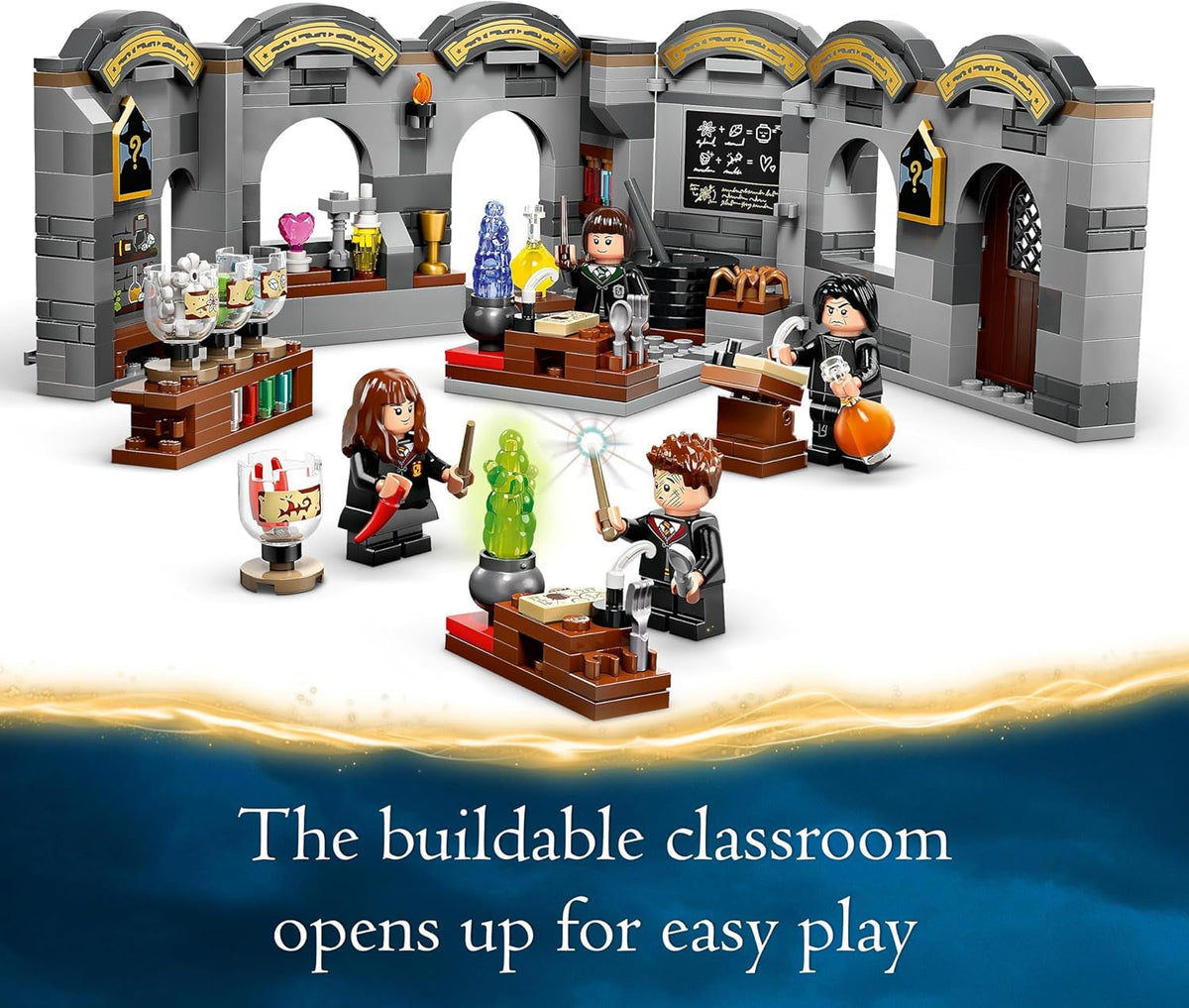 Harry Potter Hogwarts Castle: Potions Class Set, Buildable Wizarding World Toy for 8 plus Year Old Boys, Girls & Kids, with 4 Character Minifigures Incl. Hermione Granger, Magical Gift Idea 76431