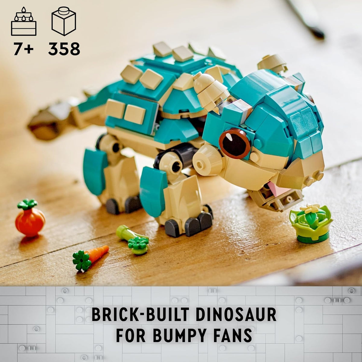 Jurassic World Baby Bumpy: Ankylosaurus Dinosaur Toy for Camp Cretaceous Fans and 7 plus Year Old Kids, Creative Adventure Set for Independent Play, Gift for Boys and Girls 76962