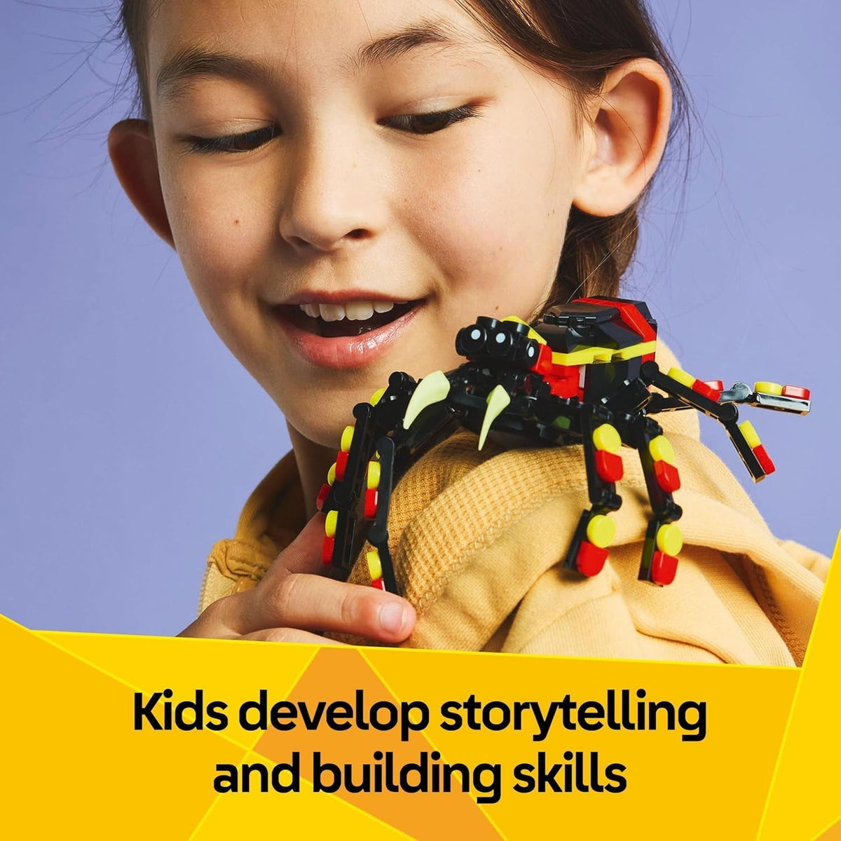 Creator 3In1 Wild Animals: Surprising Spider Toy - Transforms into a Scorpion Figure or a Snake - Building Set for Nature-Loving 7+ Year Old Boys & Girls - Creative Birthday Gift - 31159