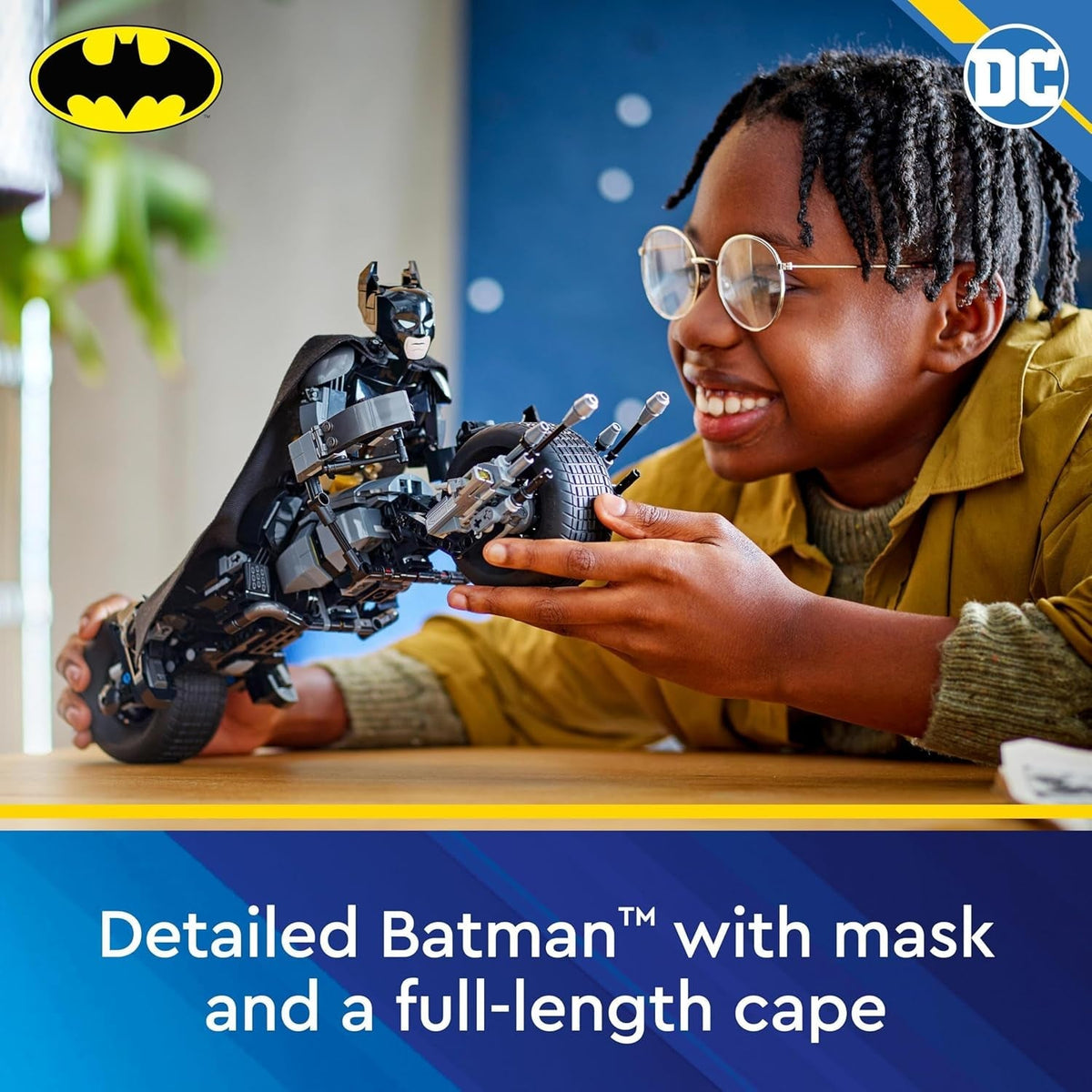 DC Batman: Batman Construction Figure & the Bat-Pod Bike Set, Cool Super-Hero Toy for 12 plus Year Old Kids, Boys & Girls, Action Playset with Motorbike Model, Birthday Gift Idea for Teens 76273