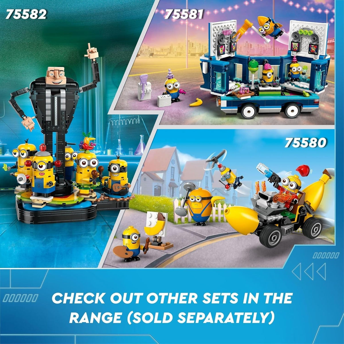 Despicable Me Minions and Gru'S Family Mansion, Toy House Movie Set for 8 plus Year Old Boys & Girls Who Love Independent Play, Includes 6 Minifigures and 3 Buildable Figures, Gift Idea 75583
