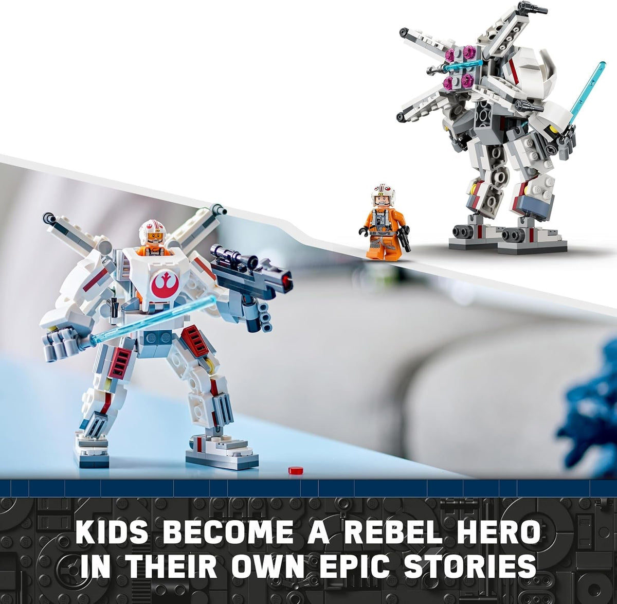 Star Wars Luke Skywalker X-Wing Mech, Collectible Building Toy for 6 plus Year Old Boys, Girls & Kids, with a Character Minifigure for Fantasy Action-Adventures, Small Creative Gift Idea 75390