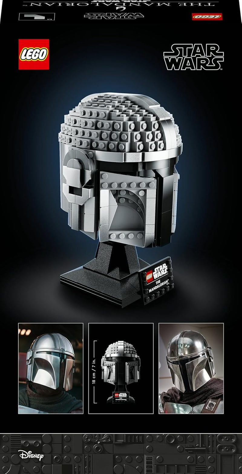 Star Wars the Mandalorian Helmet Model Building Kit, Collectible Display Set for Adults, Gift Idea for Men, Women, Him or Her 75328