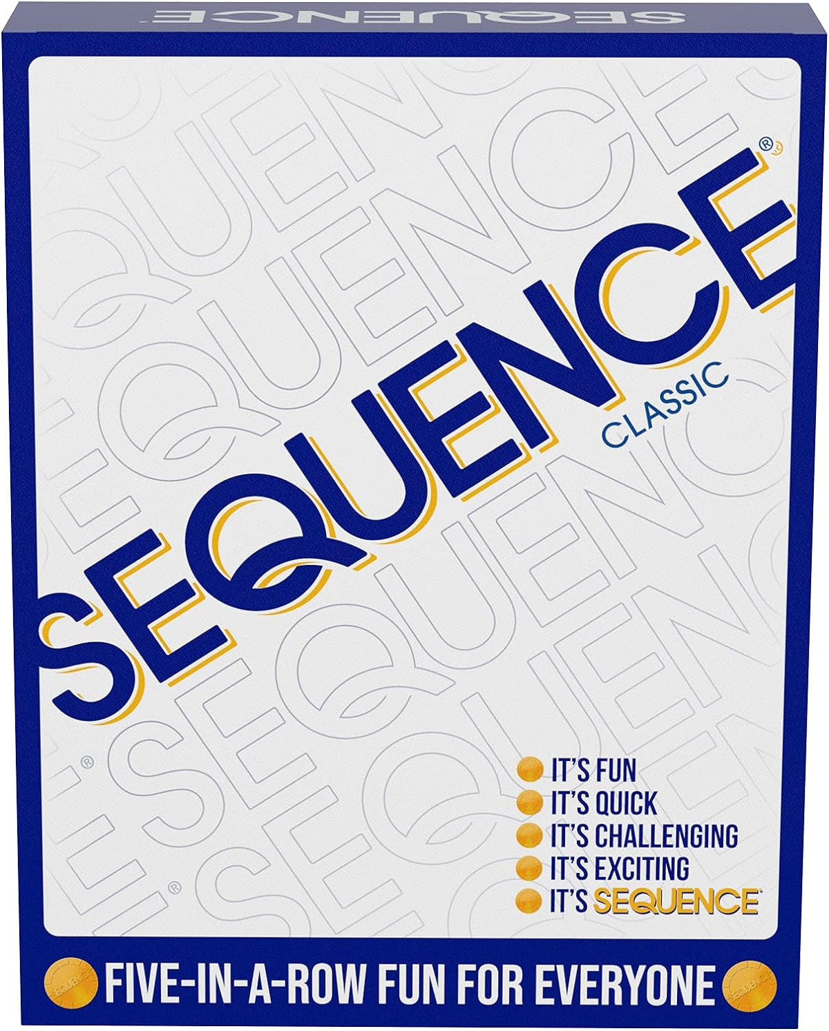 Goliath Games Sequence | Five-In-A-Row Fun for Everyone! | Family Strategy Game | for 2 or More Players, Ages 7+, White