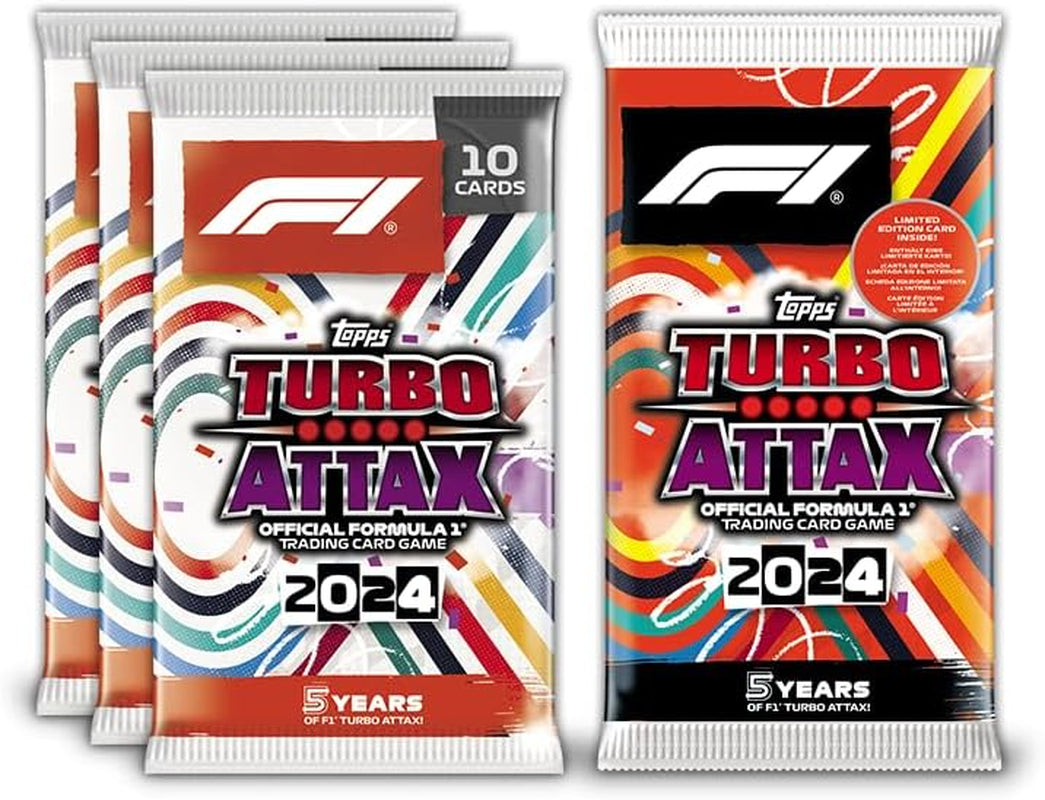 Turbo Attax Formula 1 2024 - Eco Mega Multipack (Reduced Packaging Version) - 39 Turbo Attax Cards plus 2 Limited Edition Cards.