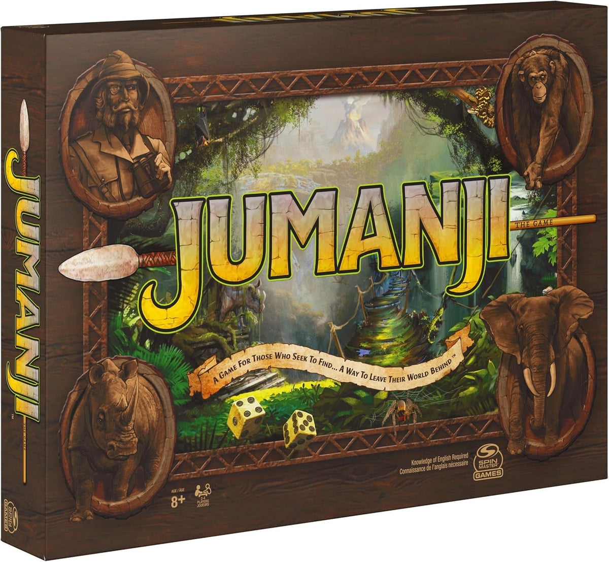 Jumanji the Game, the Classic Adventure Board Game for Kids and Families Aged 8 and Up