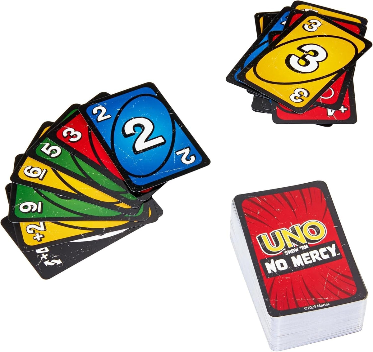UNO Show ?Em No Mercy Card Game for Kids, Adults & Family Parties and Travel with Extra Cards, Special Rules and Tougher Penalties., HWV18