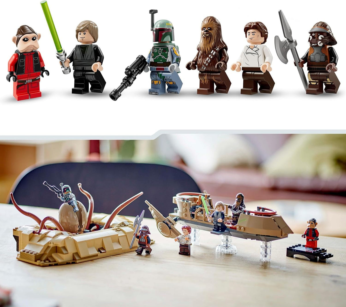 Star Wars: Return of the Jedi Desert Skiff & Sarlacc Pit, Vehicle Building Toy Set for 9 plus Year Old Boys & Girls, Features 6 Minifigures Including Luke Skywalker, Gift for Kids and Fans 75396
