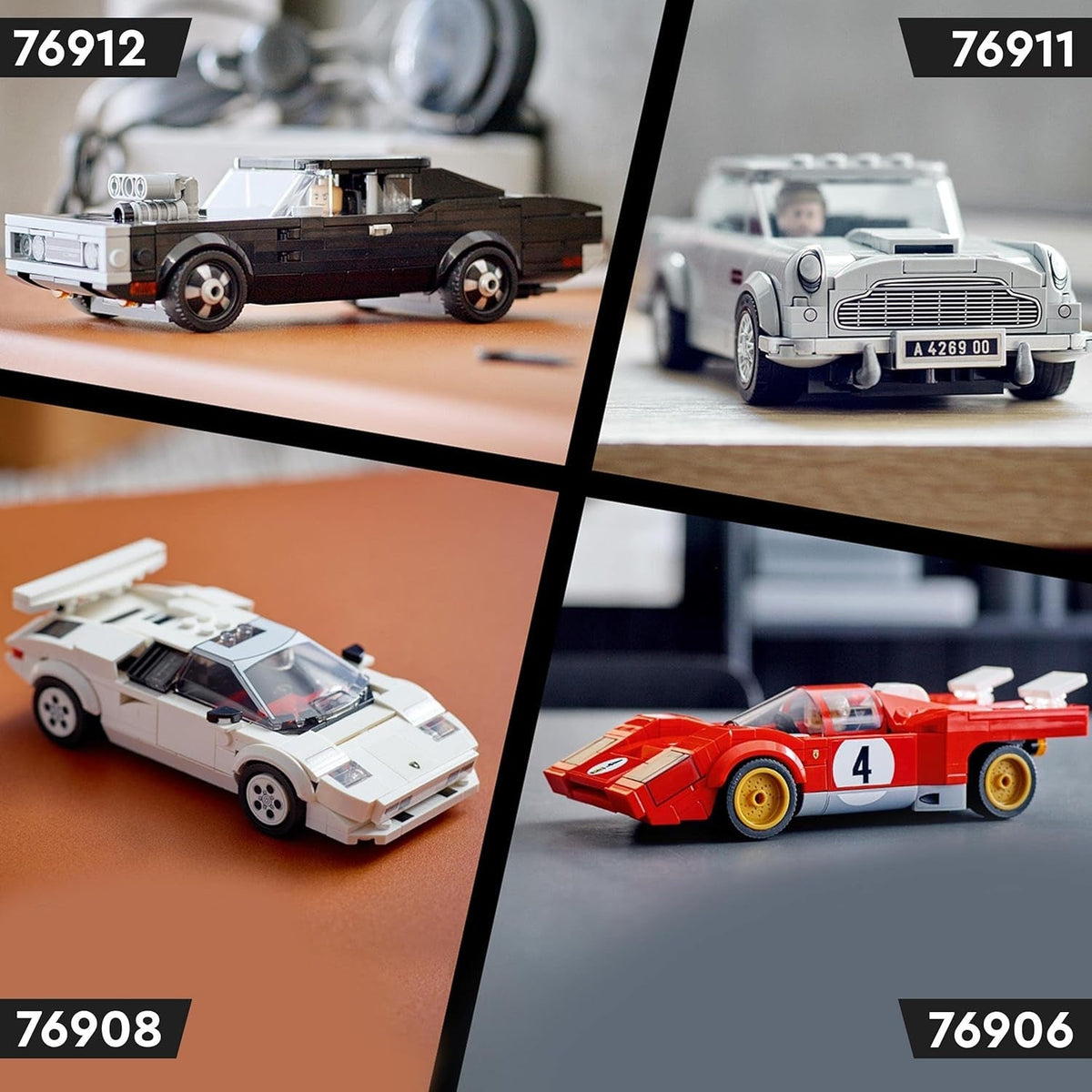 76911 Speed Champions 007 Aston Martin DB5 James Bond Replica Toy Car Model Kit Kids with Minifigure, No Time to Die Movie Collectible Set