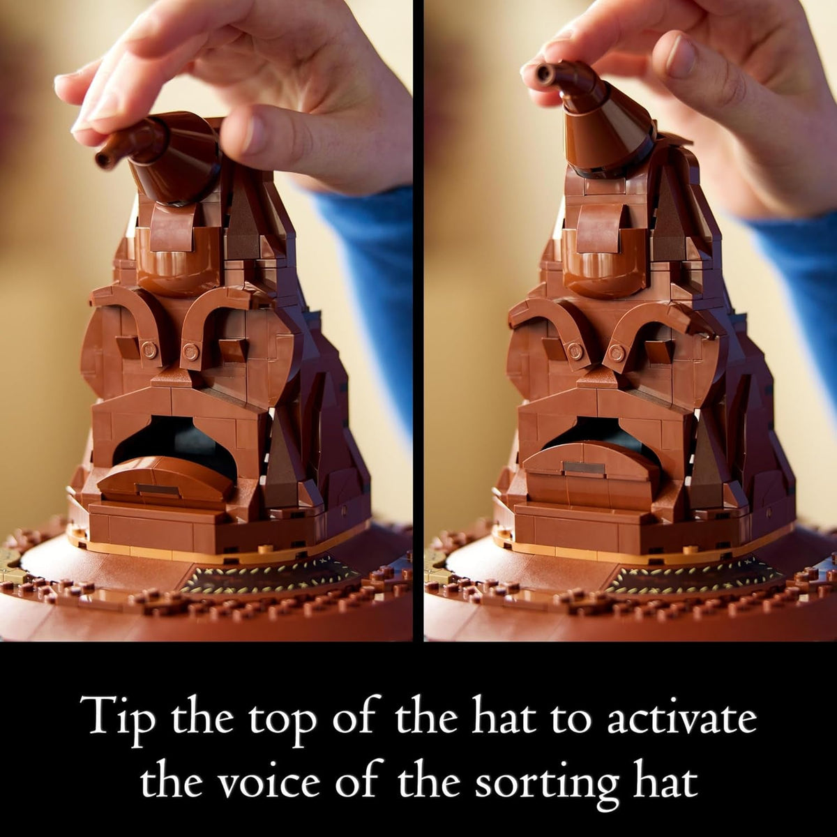 Harry Potter Talking Sorting Hat Set, Model Kit for Adults to Build with 31 Randomised Sounds and a Character Minifigure, Wizarding World Gifts for Men, Women, Him or Her 76429