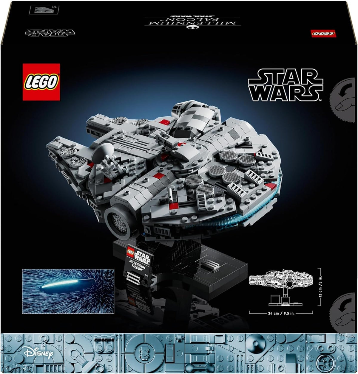 Star Wars Millenium Falcon 25Th Anniversary Set for Adults, Collectible a New Hope Starship Vehicle Model Kit, Home or Office Décor, Birthday Gifts for Men, Women and Fans 75375