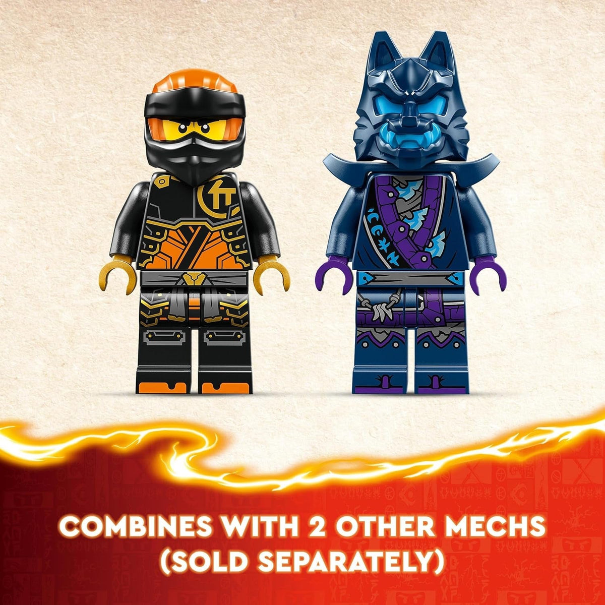 NINJAGO Cole’S Elemental Earth Mech, Action Figure Toy, Dragons Rising Building Set with Ninja Character Cole Minifigure, Gift for 7 plus Year Old Boys, Girls & Kids 71806