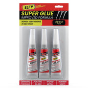3 Pack Super Glue All Purpose with Pin Point Nozzle 4G Super Fast Superglue General Strong Thick & Strong Adhesive Super Glue Gel for Hard Plastic, DIY Craft, Rubber,Metal,Leather and Many More