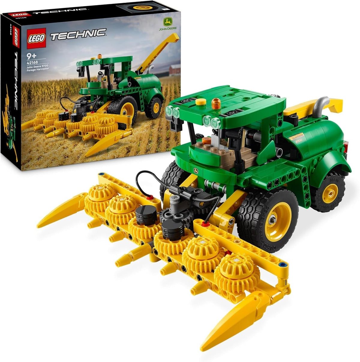 Technic John Deere 9700 Forage Harvester, Tractor Toy for Kids, Farm Set, Vehicle Model Building Kit with Realistic Functions for Imaginative Play, Gift for Boys and Girls Aged 9 plus 42168
