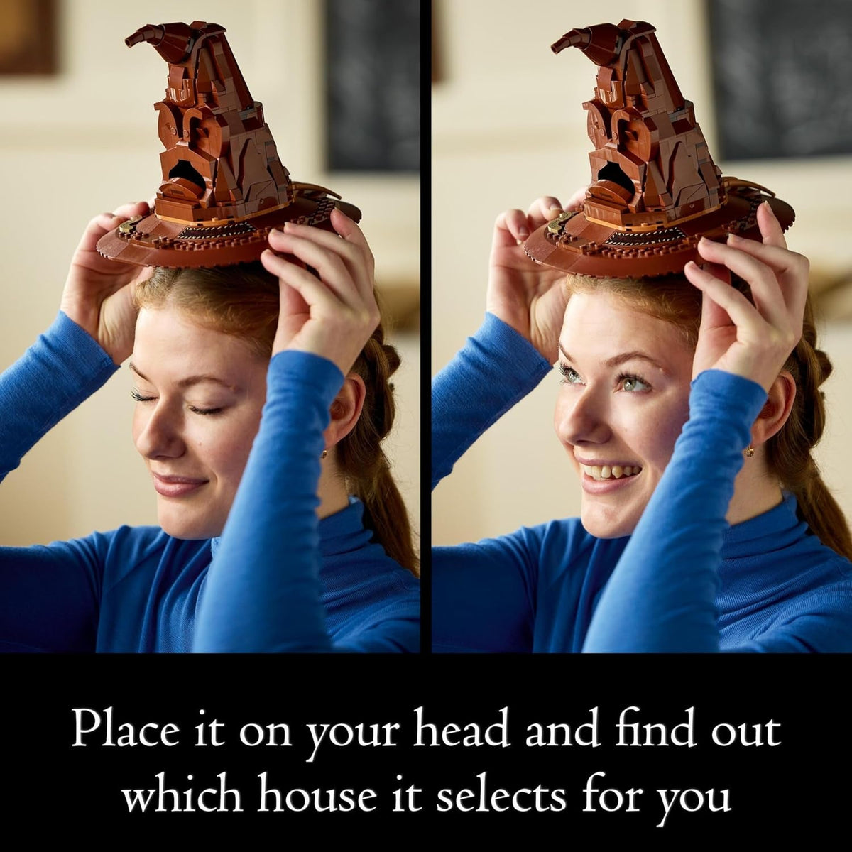 Harry Potter Talking Sorting Hat Set, Model Kit for Adults to Build with 31 Randomised Sounds and a Character Minifigure, Wizarding World Gifts for Men, Women, Him or Her 76429