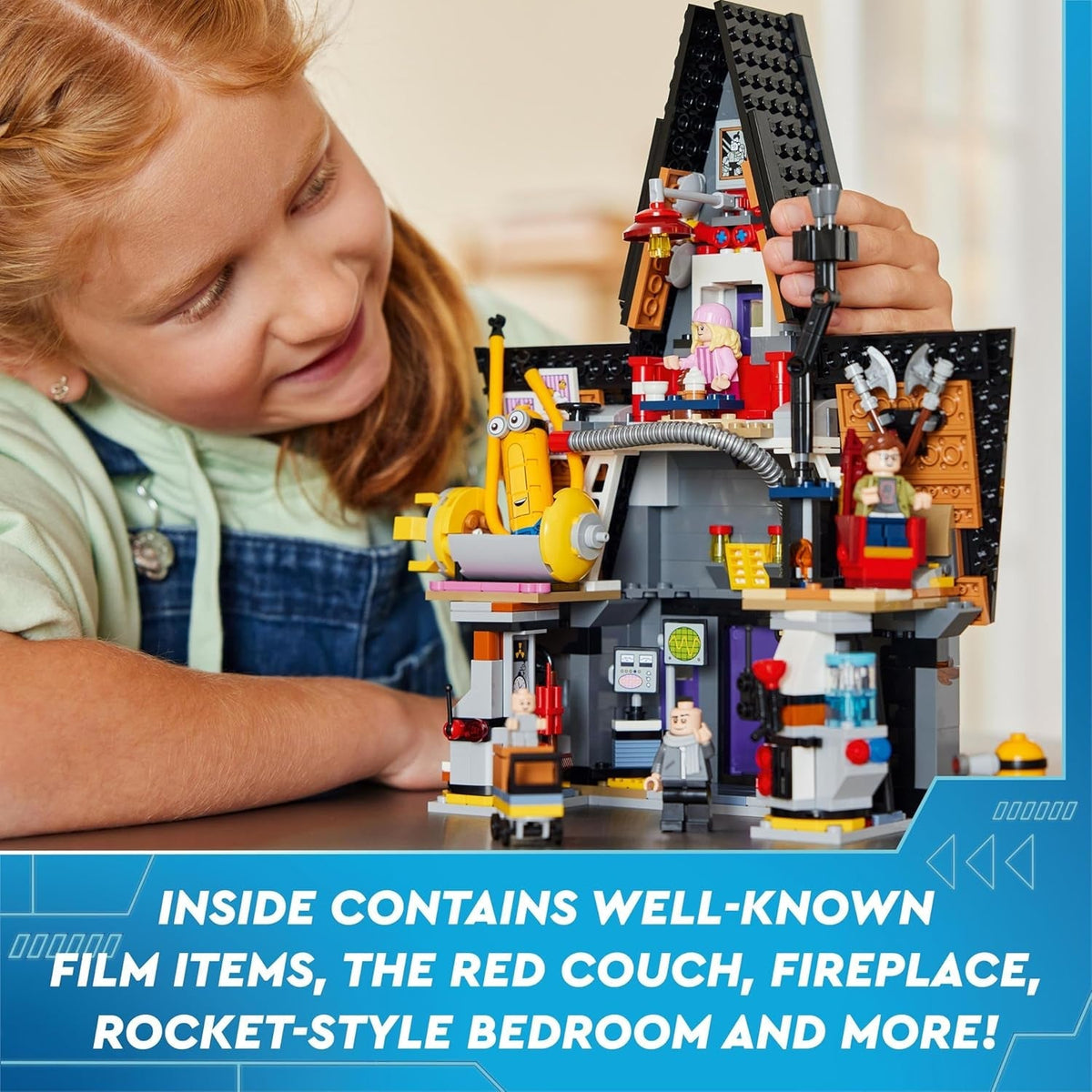 Despicable Me Minions and Gru'S Family Mansion, Toy House Movie Set for 8 plus Year Old Boys & Girls Who Love Independent Play, Includes 6 Minifigures and 3 Buildable Figures, Gift Idea 75583