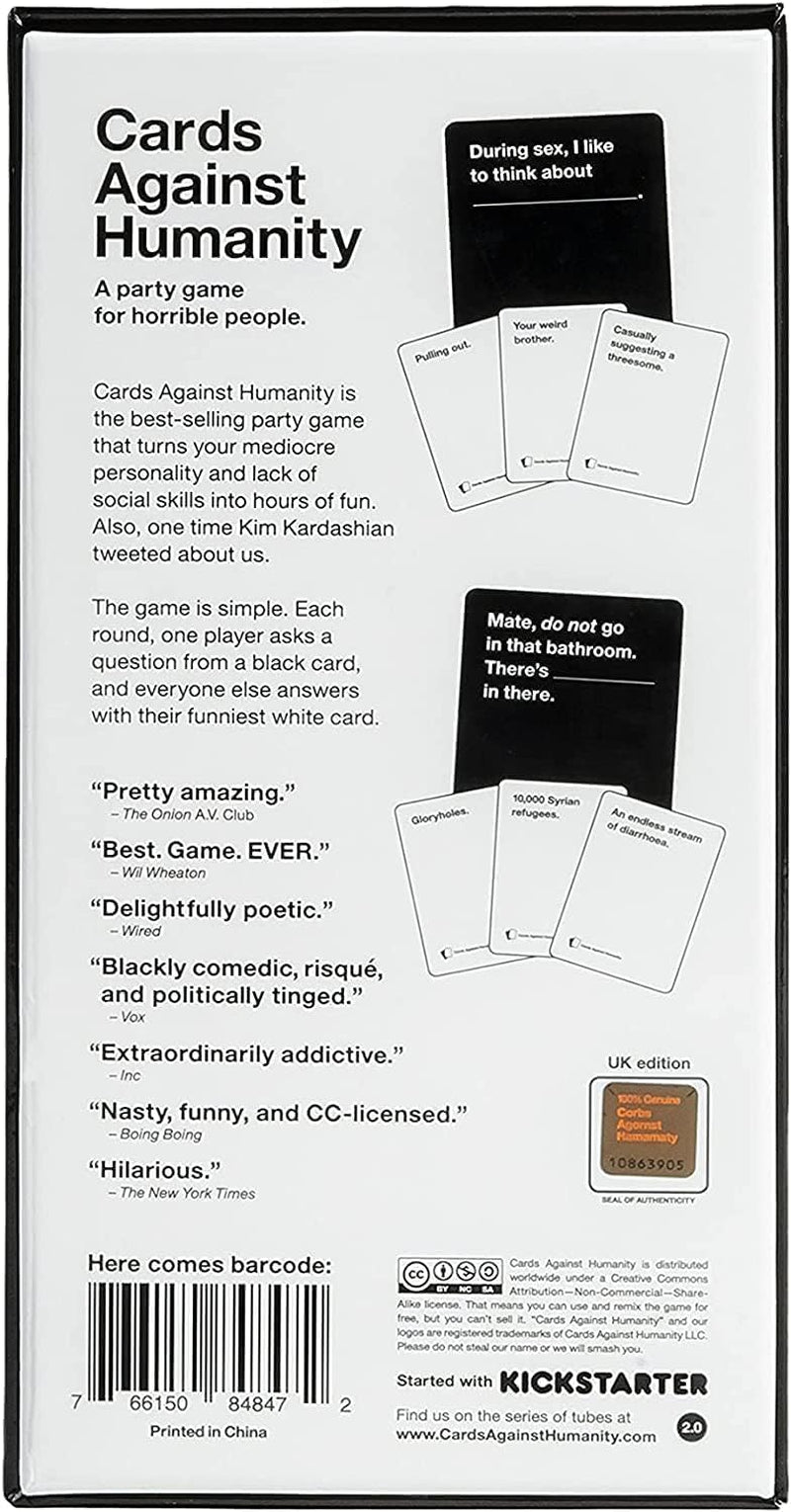 Cards Game Uk Edition - a Hilarious Party Games for Young Adults and Terribly Fun People