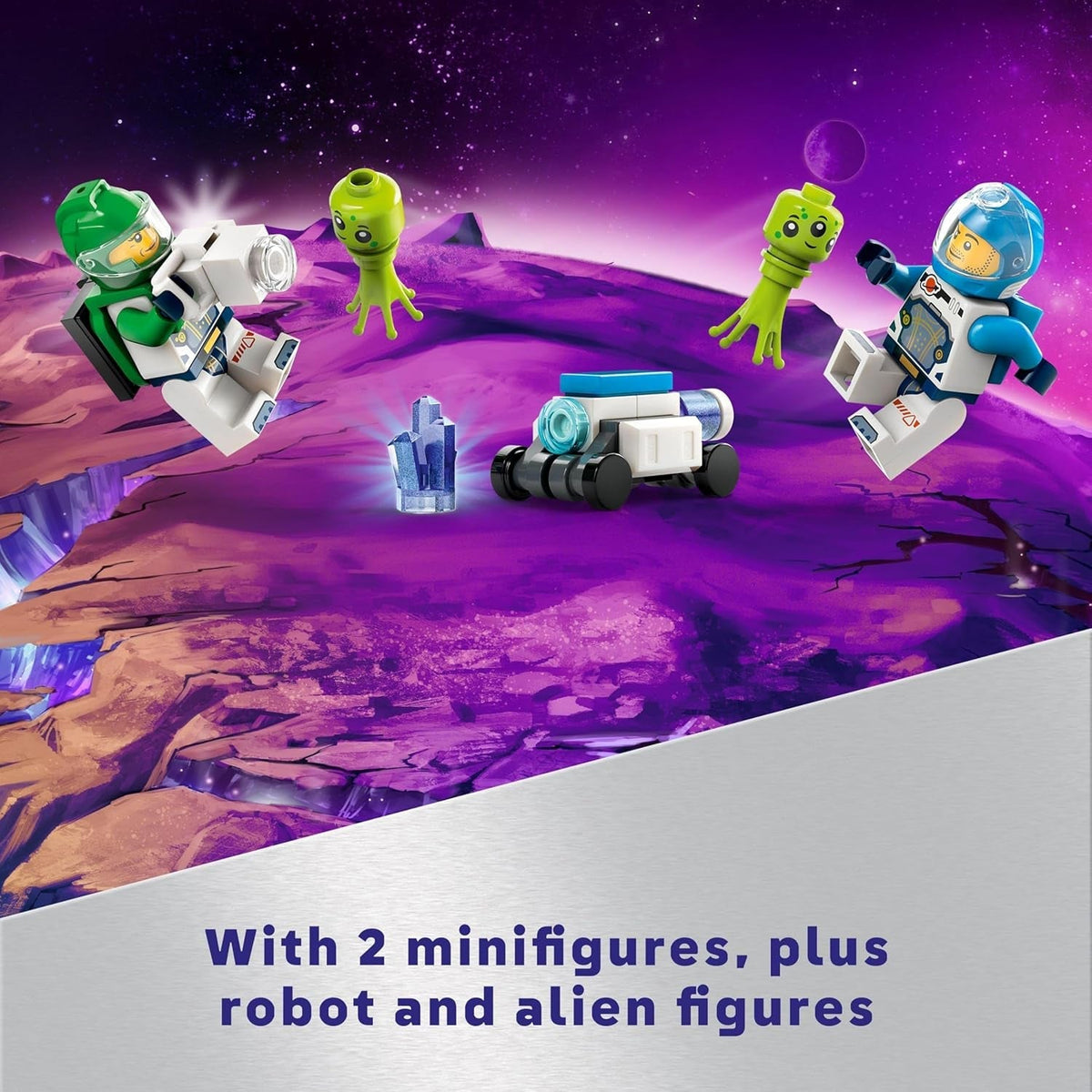 City Space Explorer Rover and Alien Life Building Toys Set for 6 plus Year Old Boys, Girls & Kids with Astronaut Minifigures, Toy Robot and Alien Figures for Imaginative Play, Birthday Gift 60431