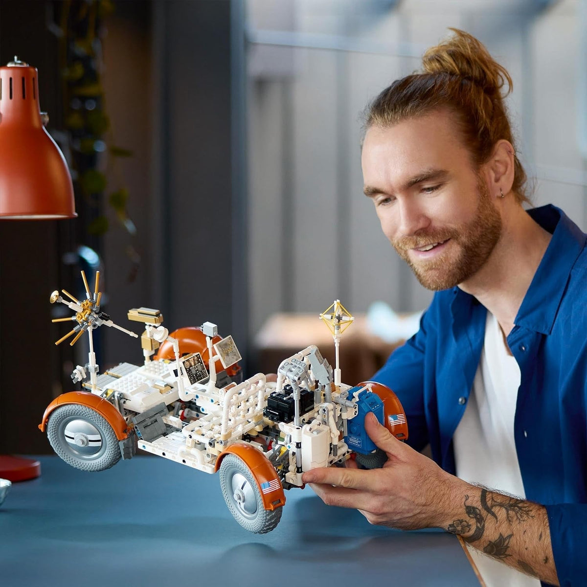 Technic NASA Apollo Lunar Roving Vehicle – LRV, Space Rover Model Kit for Adults to Build, Collectible Home or Office Decor Set, Gift for Men, Women, Him and Her 42182