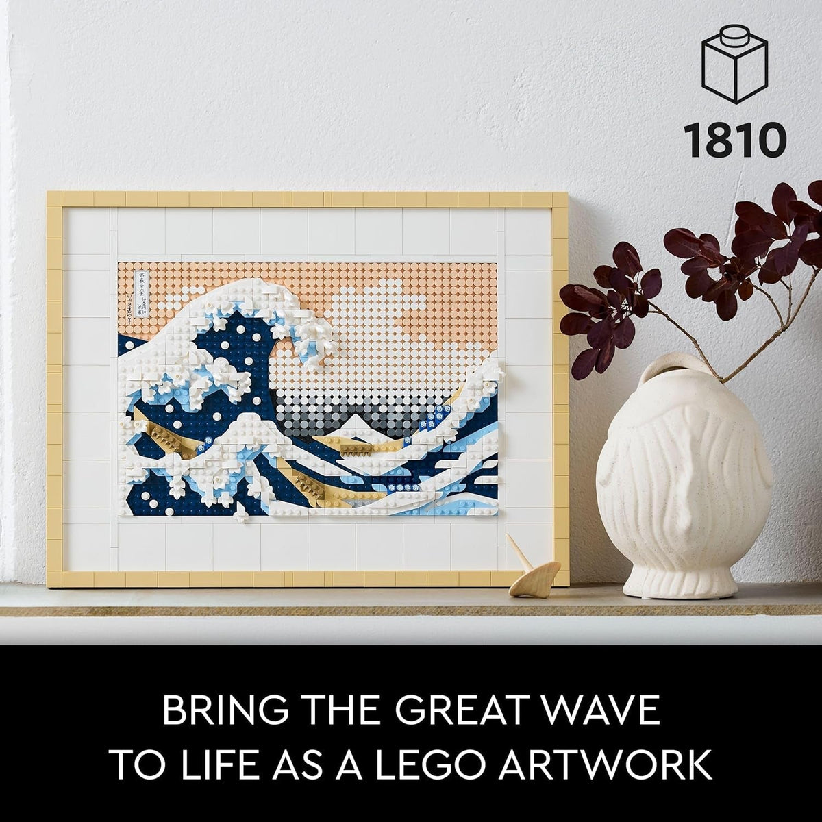 Art Hokusai – the Great Wave, 3D Japanese Wall Art Craft Set, Framed Ocean Canvas Model Kit for Adults to Build, Creative Activity for Home or Office Decor, Gifts for Men and Women 31208
