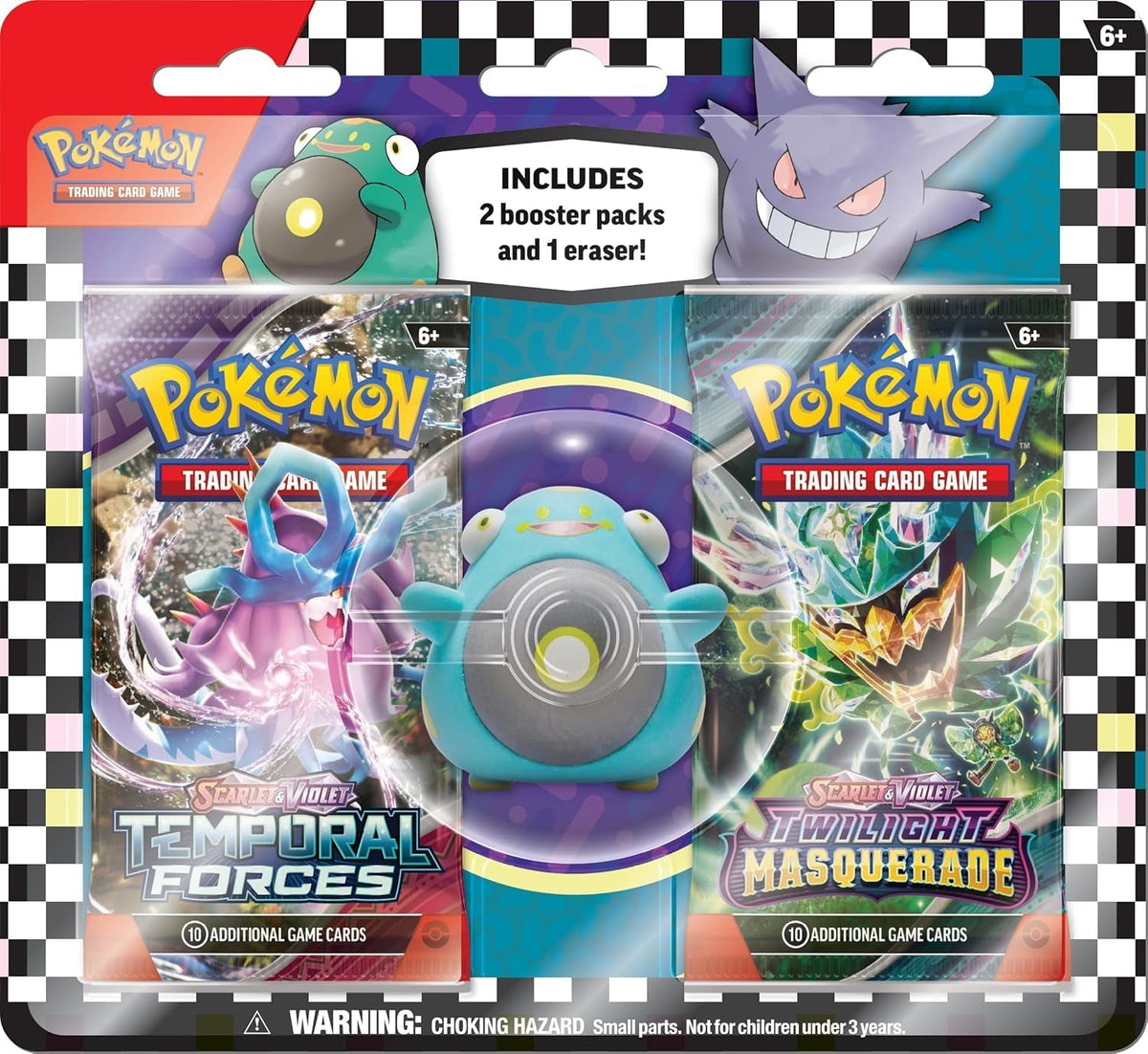 TCG: Back to School Eraser Blister – Bellibolt (1 Eraser & 2 Booster Packs)