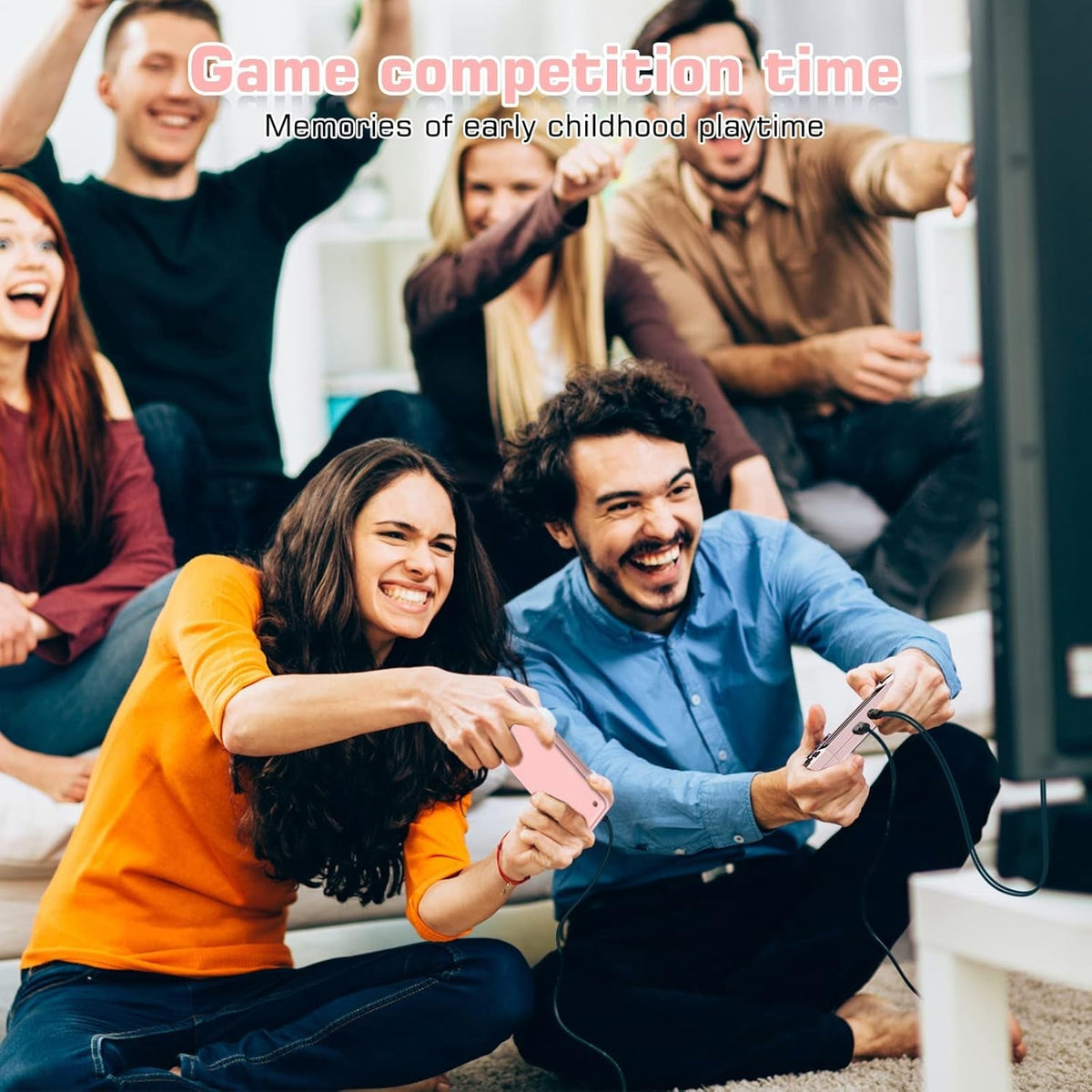 Handheld Game Console,800 Classic Games 3.5-Inch IPS Screen, Mini Retro Game Console 1200Mah Rechargeable Battery Supports 2 Players Connected TV, Portable Game Console Gifts for Adults Kids