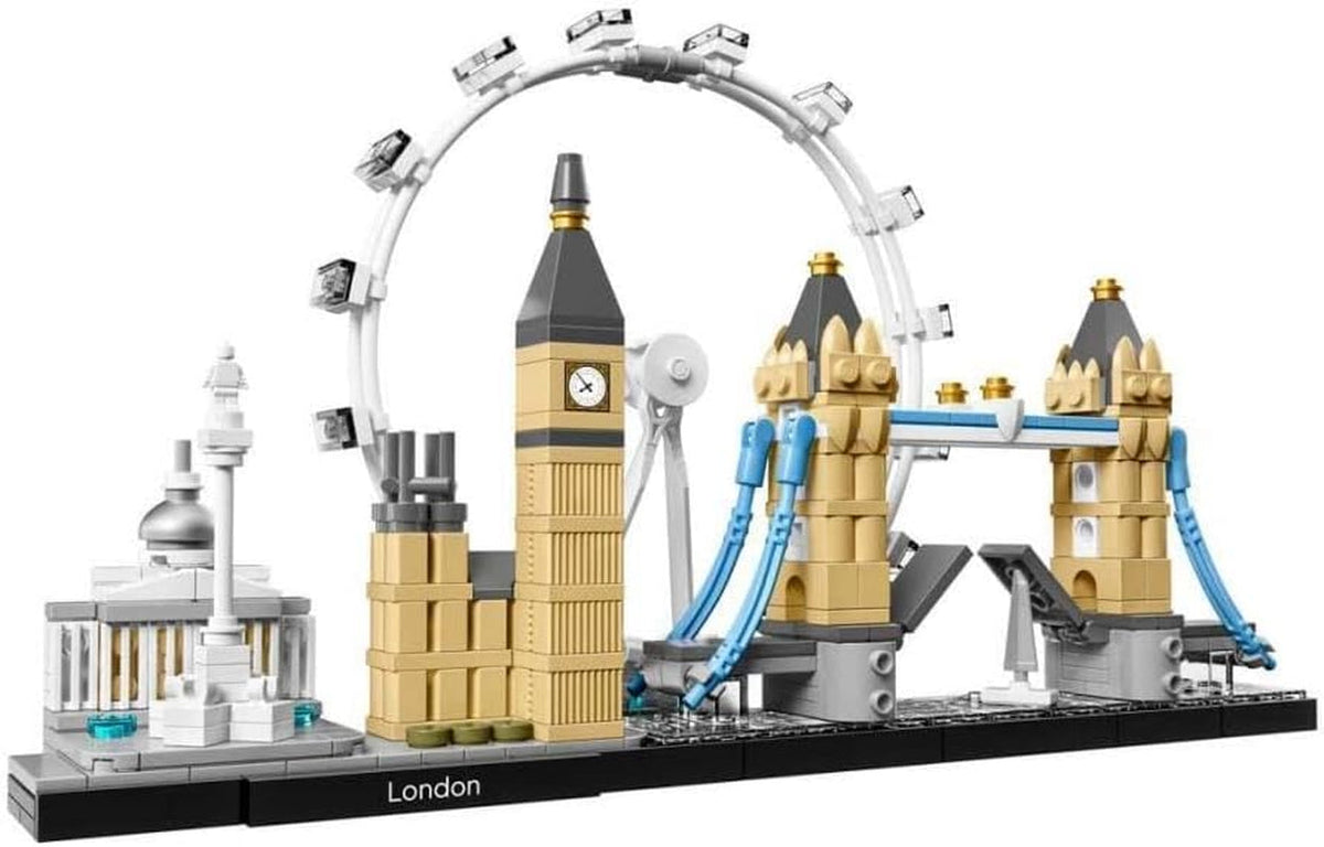 Architecture Skyline Model Building Set, Model Kit Featuring London Eye, Big Ben, Tower Bridge, Office Home Décor, Collectible Gift Idea for Men, Women and Teens 21034