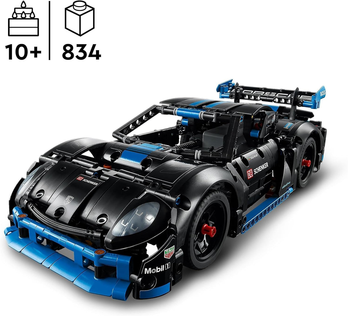 Technic Porsche GT4 E-Performance Race Car Toy for 10 plus Year Old Boys & Girls, Model Vehicle with Remote Control Action, Kids' Bedroom Decoration, Birthday Gift Idea 42176
