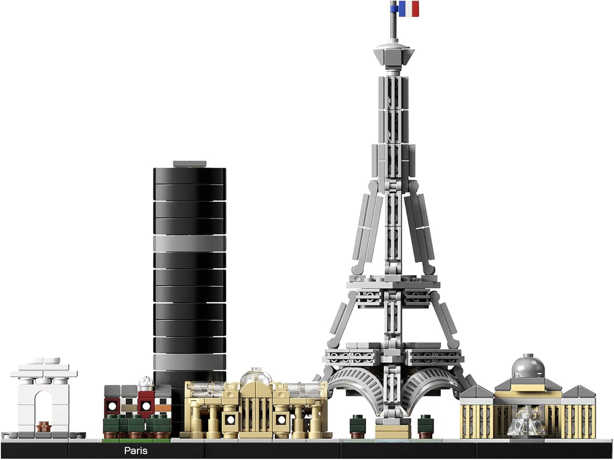 Architecture Paris Model Building Set for Adults with Eiffel Tower and the Louvre Model, Skyline Collection, Office Home Décor, Collectible Gift Idea for Women, Men, Her or Him 21044