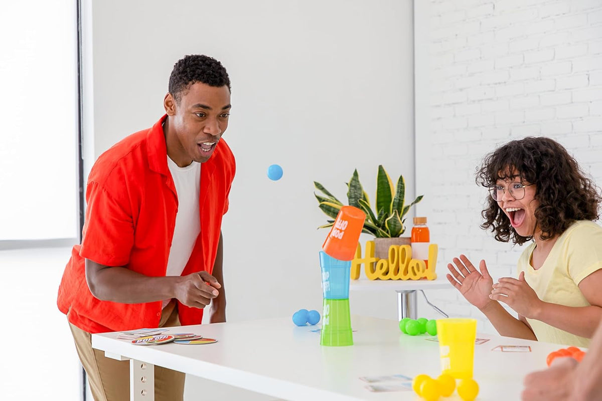 Games Pop Off! the Game | Pop It & Launch It to Score Points | Adults & Kids Party Games for 2-4 Players | Ages 8+
