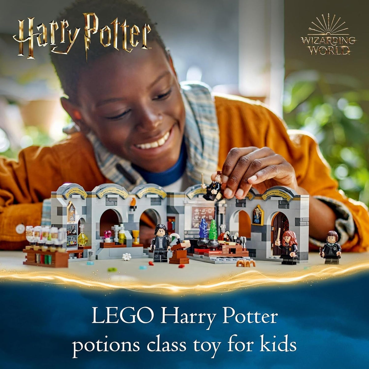 Harry Potter Hogwarts Castle: Potions Class Set, Buildable Wizarding World Toy for 8 plus Year Old Boys, Girls & Kids, with 4 Character Minifigures Incl. Hermione Granger, Magical Gift Idea 76431