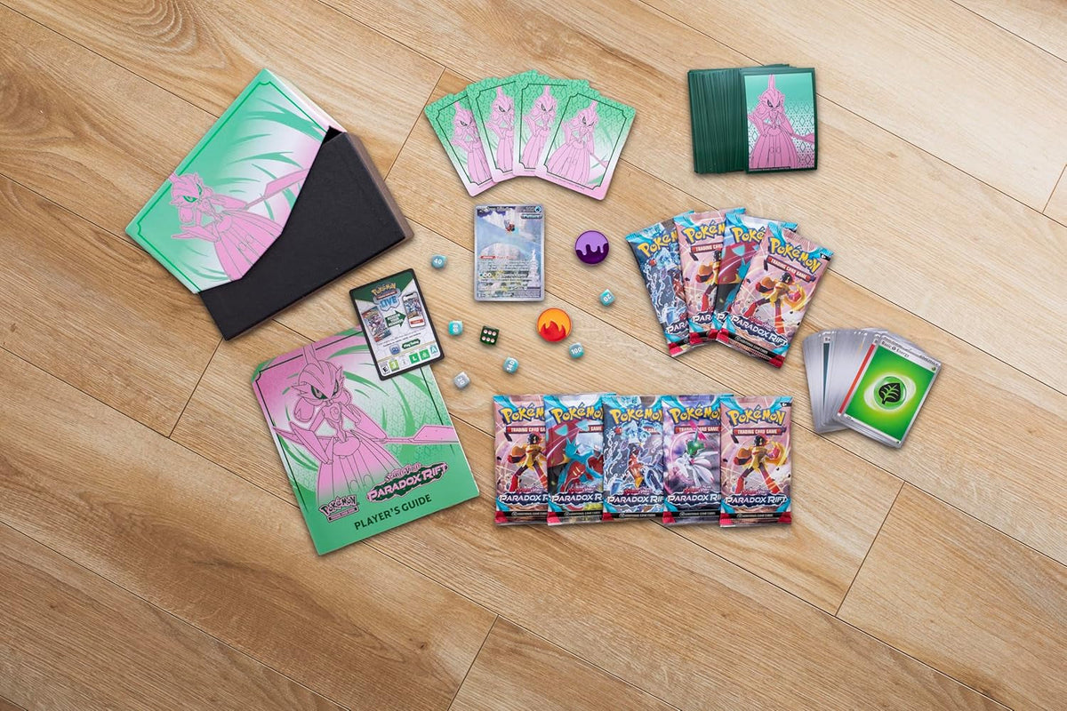 TCG: Scarlet & Violet—Temporal Forces Elite Trainer Box – Walking Wake (1 Full-Art Flutter Mane Promo Card, 9 Boosters & Premium Accessories)