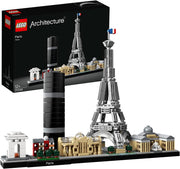 Architecture Paris Model Building Set for Adults with Eiffel Tower and the Louvre Model, Skyline Collection, Office Home Décor, Collectible Gift Idea for Women, Men, Her or Him 21044