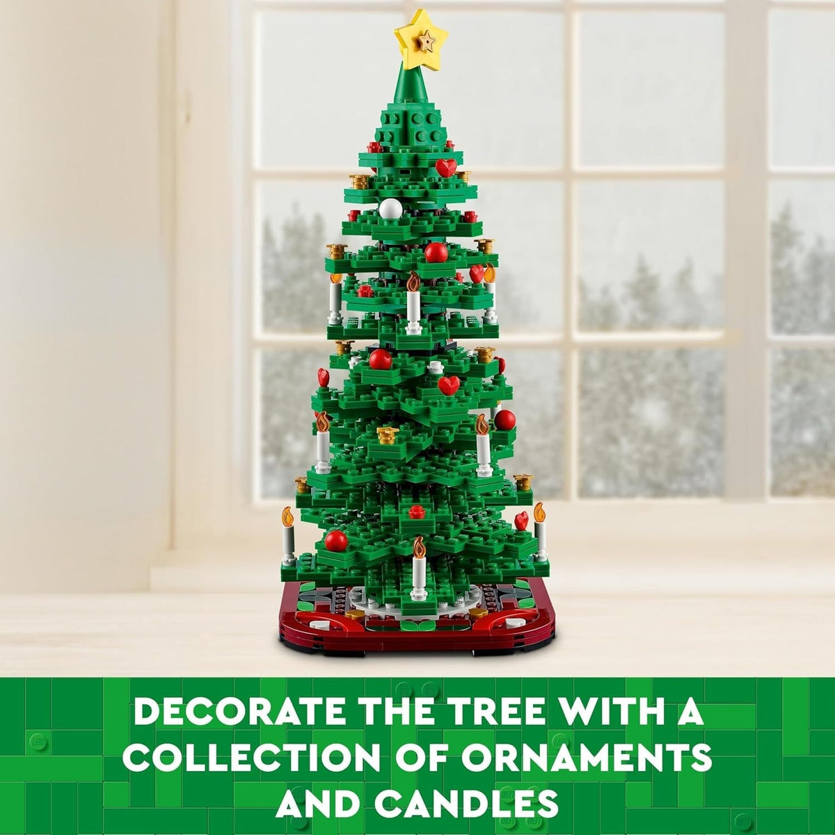 Christmas Tree Toy Building Set for 9 plus Year Old Boys & Girls, Collectible Festive Decoration for Home Decor, Encourages Imaginative Play, Family Crafts Activity, Gift Idea for Kids 40573
