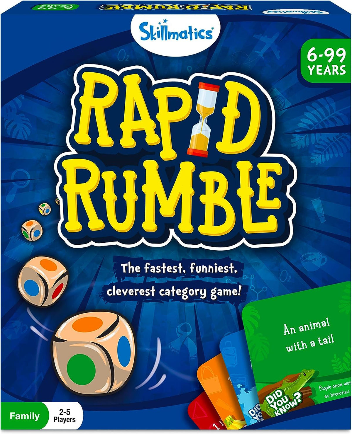 Rapid Rumble - Fast-Paced Board Game for Kids, Teens & Adults, Fun for Family Game Night & Educational Toy, Quick-Thinking Card Game, Gift for Ages 6, 7, 8, 9 & Up